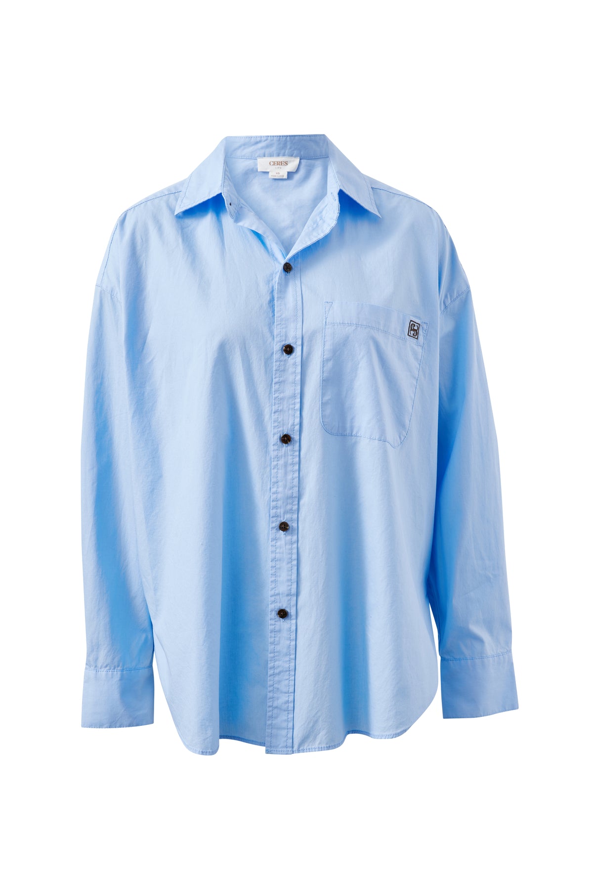 Peta Oversized Shirt - Sky Blue