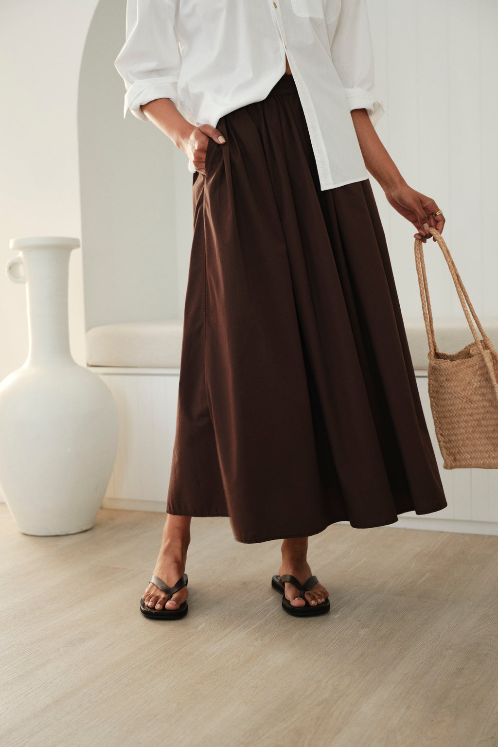 Florence Maxi Skirt - Chocolate