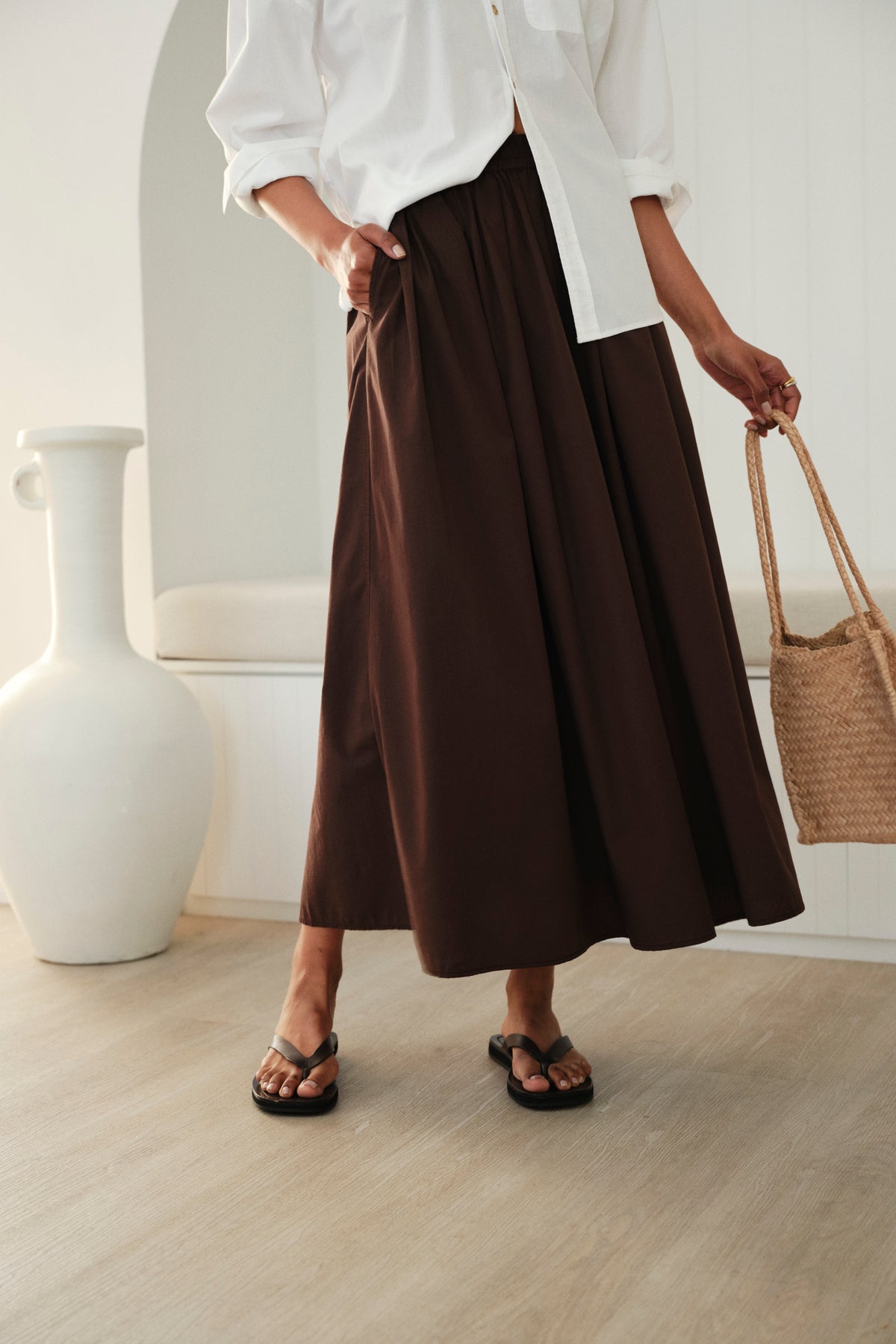 Florence Maxi Skirt - Chocolate