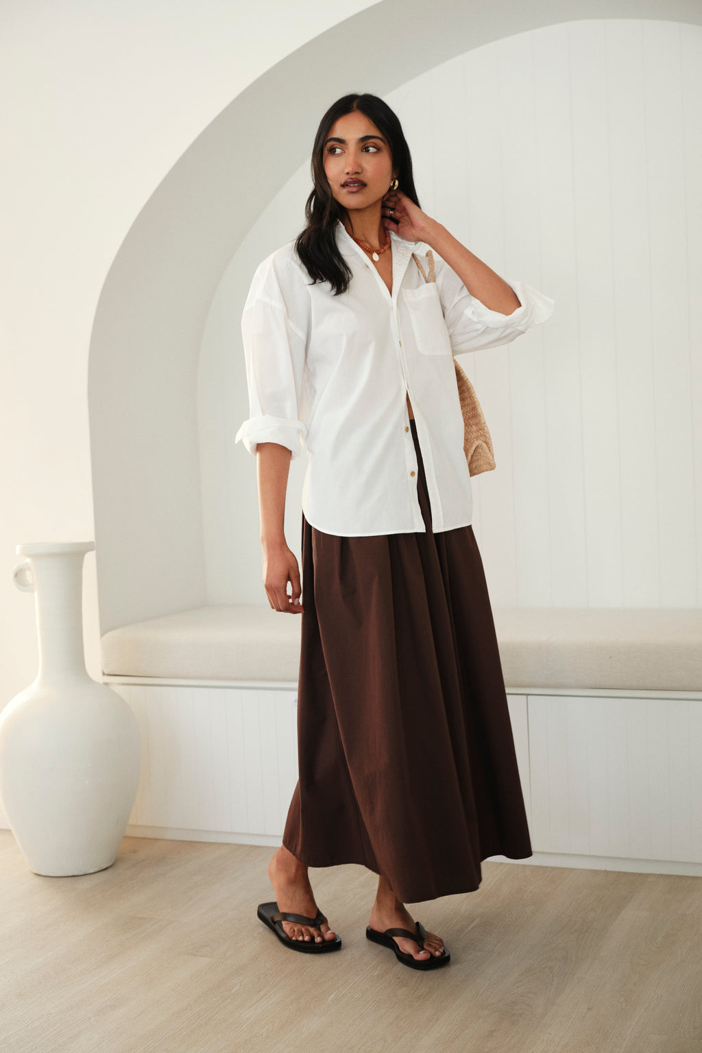 Florence Maxi Skirt - Chocolate