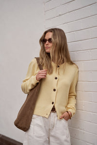 Nelly Long Sleeve Knit Cardi - New Butter