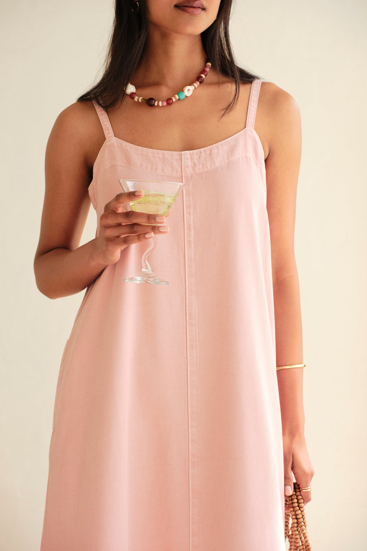 Remy Strappy Midi Dress - Blossom Pink