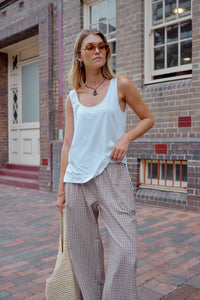 Bloom Slouchy Scoop Tank - White