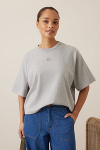 Phoebe Premium Tee - Grey Marle