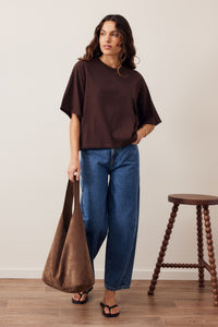 Phoebe Premium Tee - Chocolate