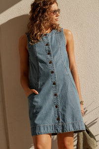 Suki Shift Dress - Fresh Indigo