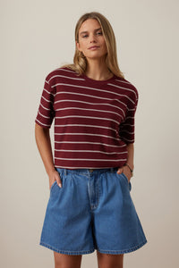 Piper Pleat Front Short - Fresh Indigo