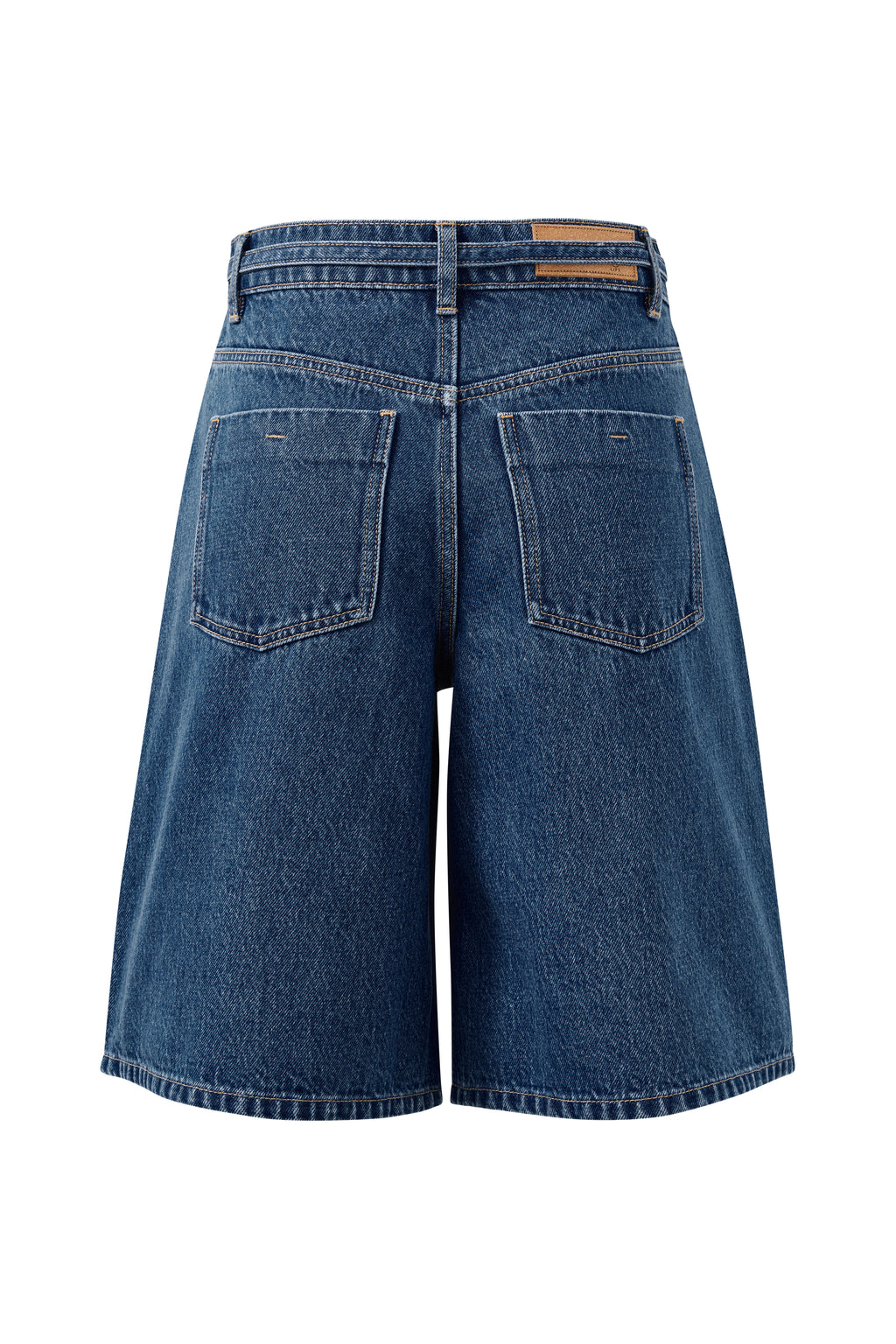 Olive Belted Denim Short - Fresh Indigo