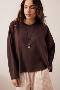 Jordi Slouchy Top - Chocolate