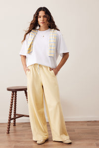 Halle Barrel Trackpant - Butter