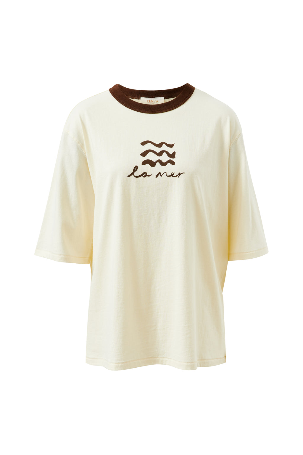Luna Oversized Tee - Milk/La Mer