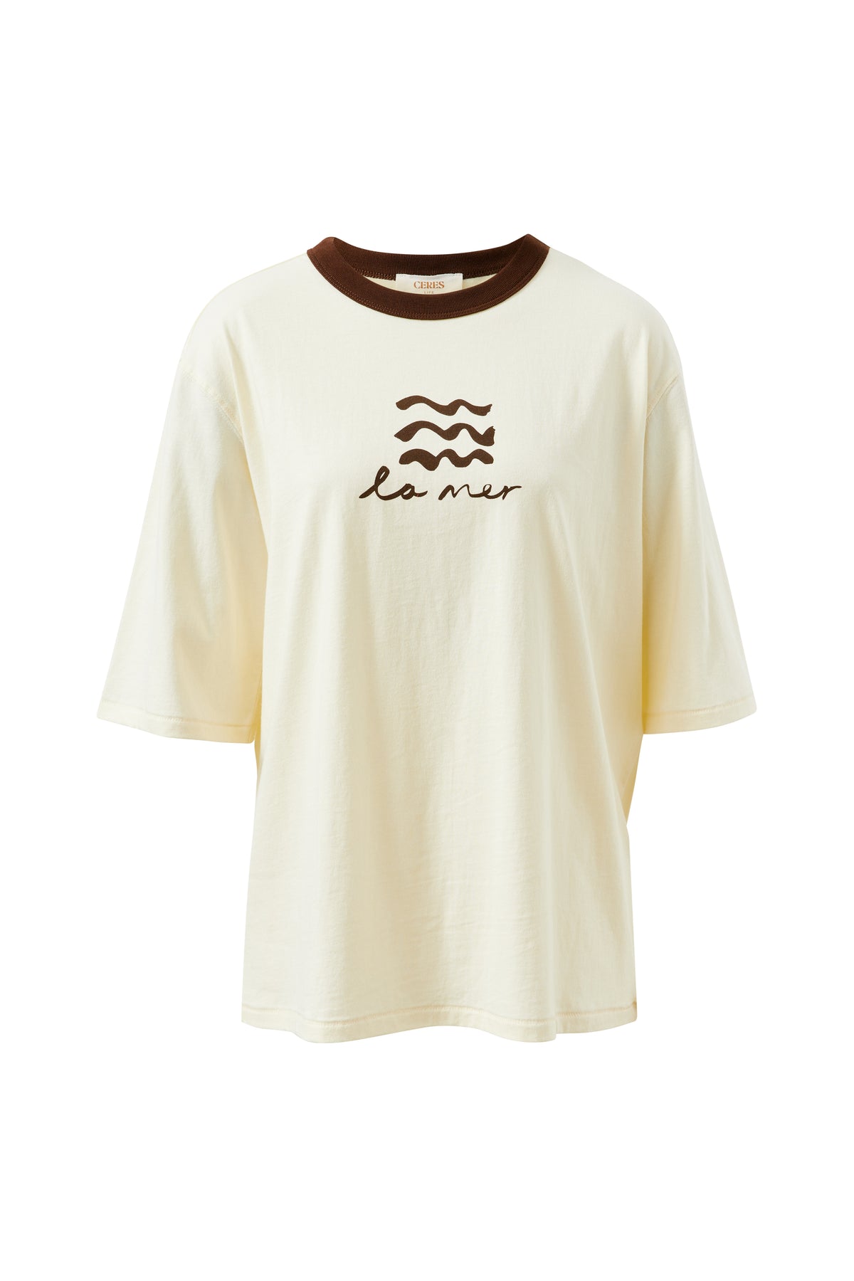 Luna Oversized Tee - Milk/La Mer