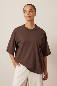 Luna Relaxed Tee - Brunette
