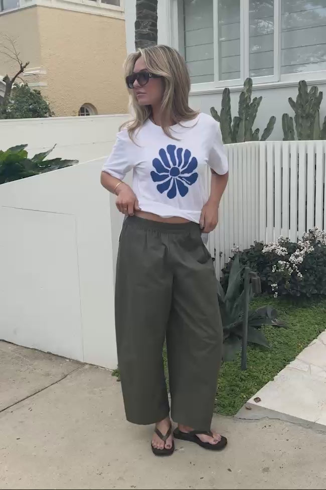 Bella Barrel Pant - Washed Olive