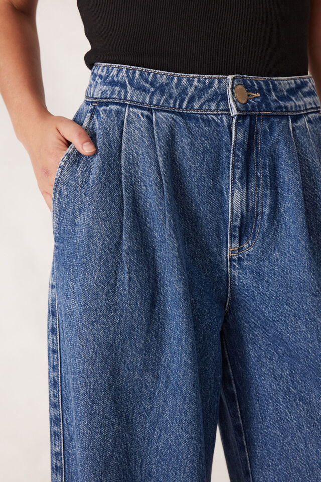 Pleat Jean, FRESH INDIGO