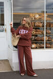 Isla Oversized Slouchy Crew, BURNT TOFFEE ORCHID HERITAGE LOGO - alternate image 6