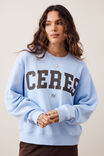Mena Sporty Crew, CHINA BLUE/BRUNETTE VARSITY - example image 6