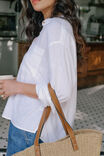 Relaxed Pocket Shirt, WHITE - alternate image 4