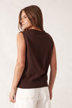 V Neck Knit Vest, WINTER CHOC - alternate image 3