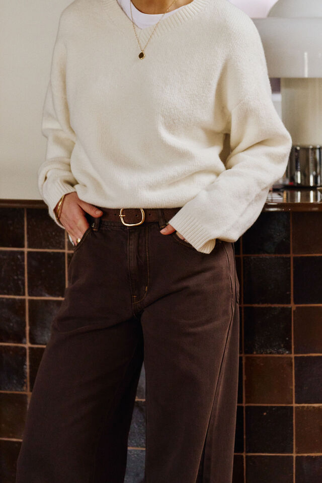 Willow Soft Wide Leg Jean, CHOCOLATE