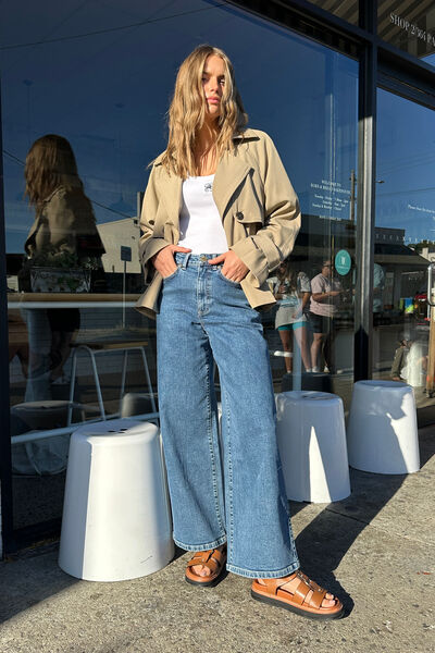 Evie Wide Leg Jean, FRESH INDIGO