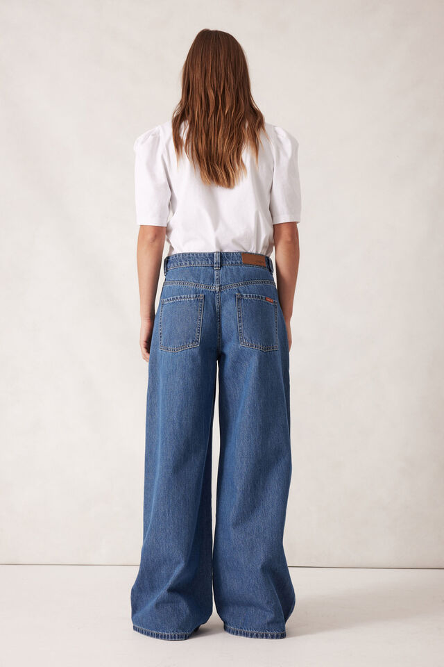 Drew Soft Wide Jean, MID INDIGO