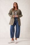 Comfy Quilted Jacket, MOSS GREEN - alternate image 4