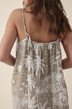 Strappy Midi Dress, BROWN PALM LINEN - alternate image 6