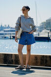Esther Denim Patch Pocket Short, FRESH INDIGO - alternate image 1