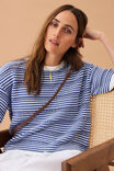 Nina Boxy Knit Tee, SUMMER BLUE STRIPE - alternate image 6