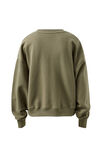 Quinn Slouchy Crew, WASHED OLIVE - alternate image 3