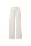 Relaxed Beach Pant, WHITE TEXTURED ORGANIC COTTON - alternate image 2