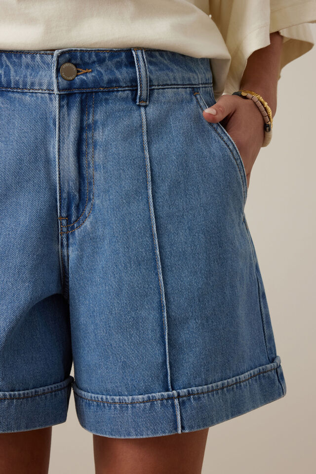 Juno Seamed Short, VINTAGE BLUE