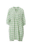 Shirred Check Mini Dress, SPLASH GREEN CHECK - alternate image 2