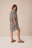 Boxy Shirt Dress, LEOPARD LINEN BLEND - alternate image 5