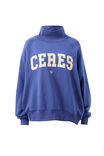 Hildie High Neck Slouchy Crew, WASHED NAVY BUTTER VARSITY - example image 2