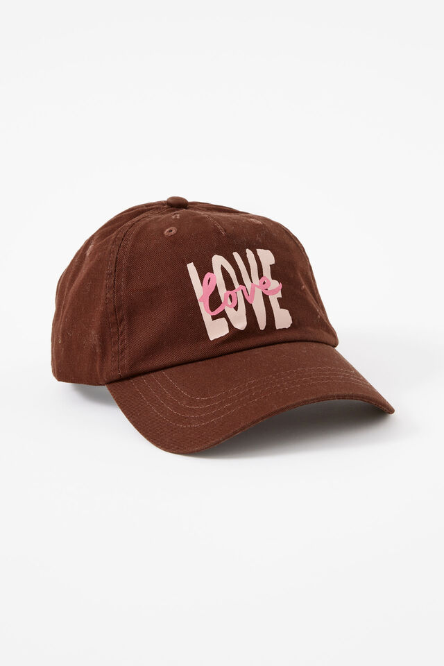 Ceres Life X Bhf Love Cap, CHOCOLATE/CORAL