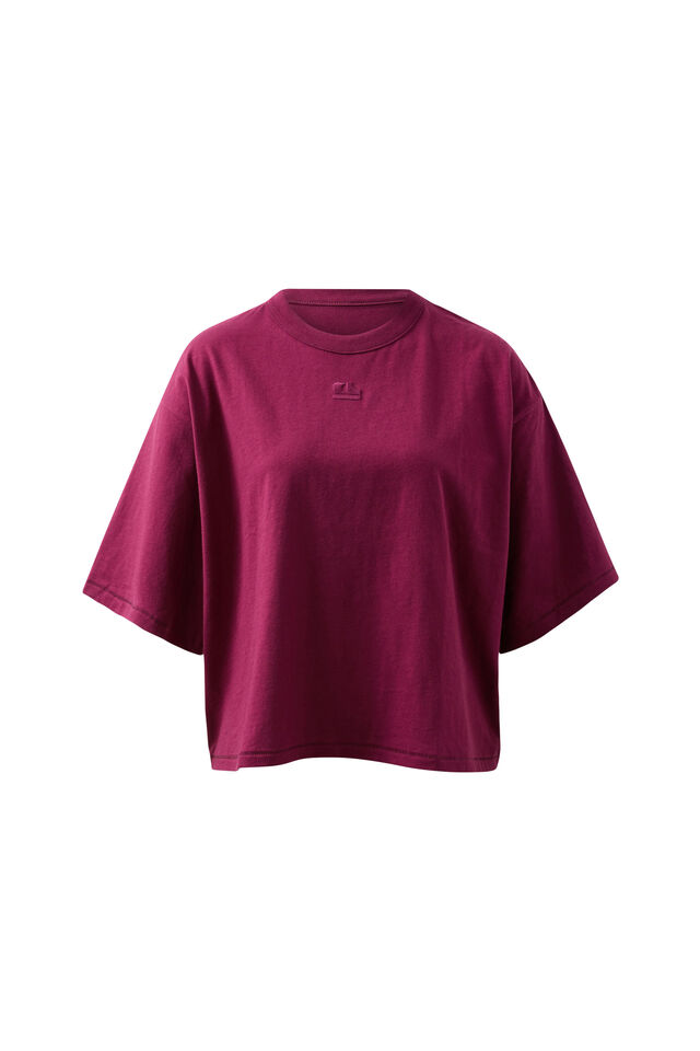 Phoebe Premium Tee, POMEGRANATE