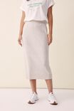 Soft Knit Tube Skirt In Recycled Blend, OATMEAL MARLE - alternate image 4