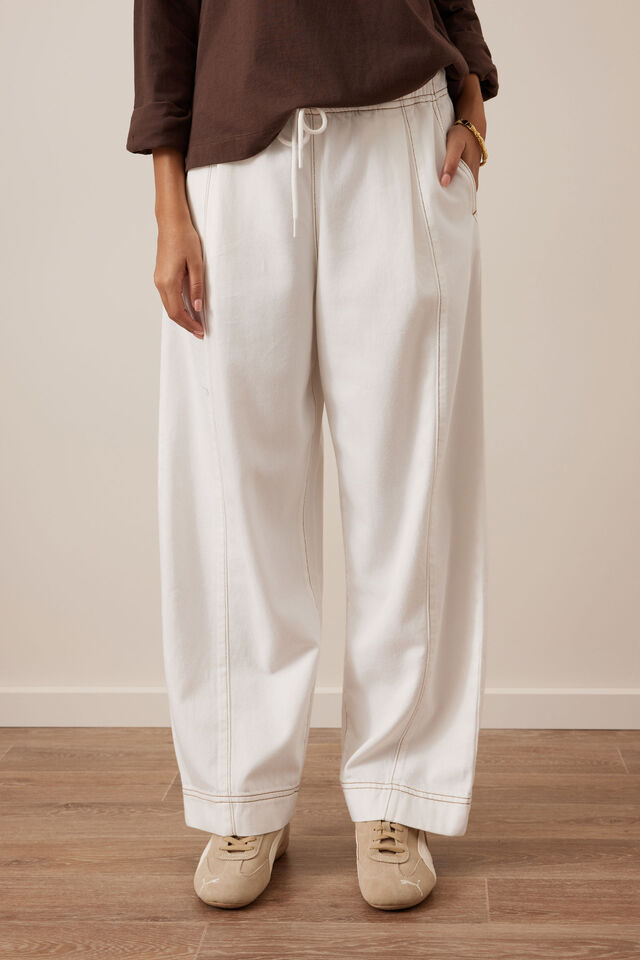 Jessie Barrel Pant, FRESH ECRU