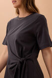 Agnes Tie Mini Tee Dress, PHANTOM - alternate image 5