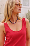 Bloom Slouchy Scoop Tank, HERITAGE RED - example image 4