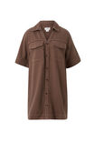 Relaxed Shirt Dress, MOCHA TWILL - alternate image 2