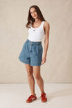 Pleat Front Short, FRESH INDIGO DENIM - alternate image 5