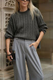 Soft Cable Knit, PEPPERCORN MARLE - alternate image 1