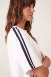 Sporty Tape Tee, WHITE/NEW NAVY TAPE - alternate image 4