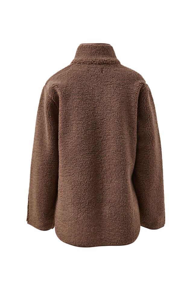 Teddy Jacket, CHOCOLATE