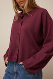 Pippa Long Sleeve Knit Cardi, WASHED BURGUNDY - alternate image 4