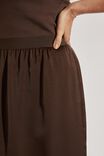 Satin Slip Skirt, BITTER CHOC - alternate image 5