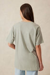 Longline Step Hem Tee, SOFT SAGE/ PHANTOM CERES MONOGRAM EMBROIDERY - alternate image 3